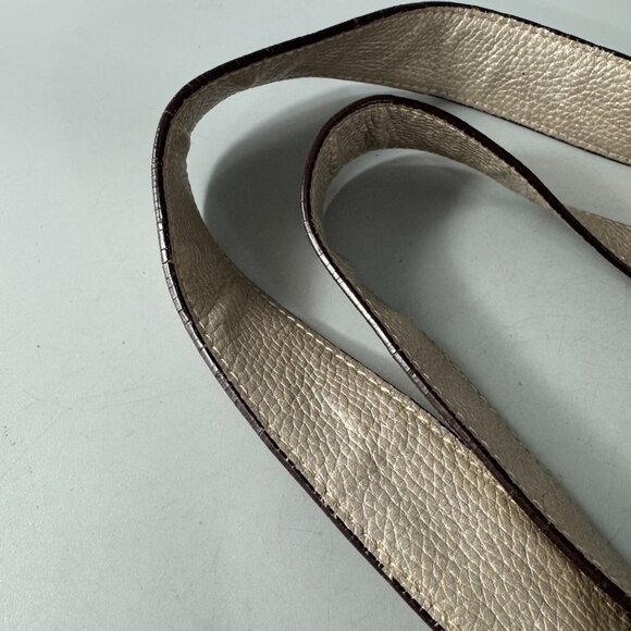 Coach Light Metallic Gray Long Wide Strap & Fob - Picture 10 of 12